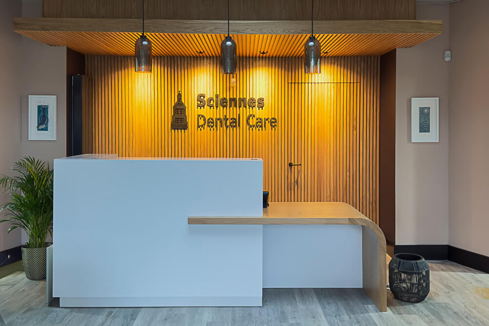 Sciennes Dental Care reseption desk